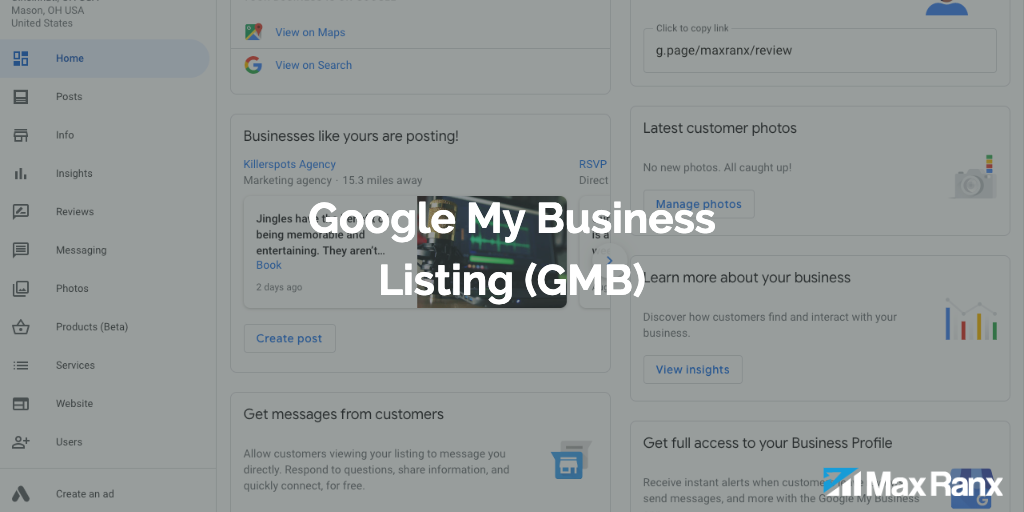 Google My Business Listing GMB